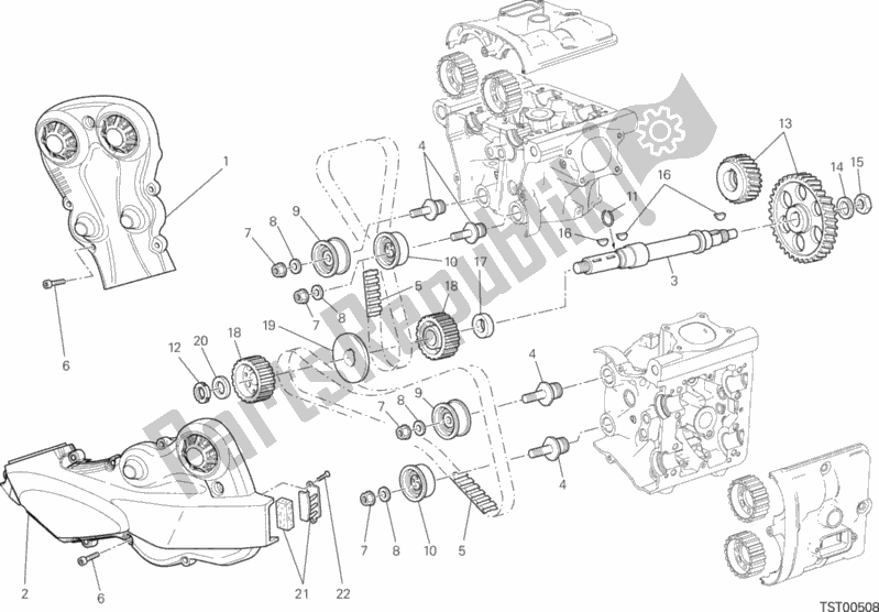 Alle onderdelen voor de Distribuzione van de Ducati Monster 1200 S 2014